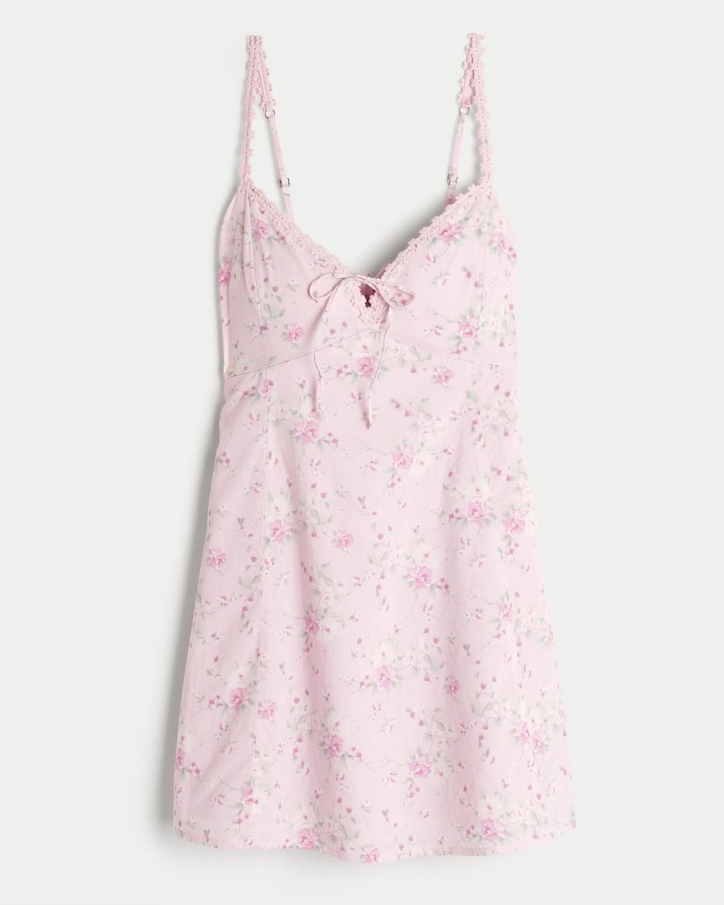 Hollister Pink Daisy Trim Mini Dress