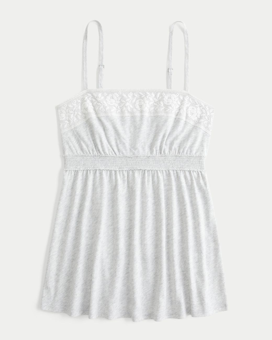 Hollister White Easy Lace Trim Babydoll Top