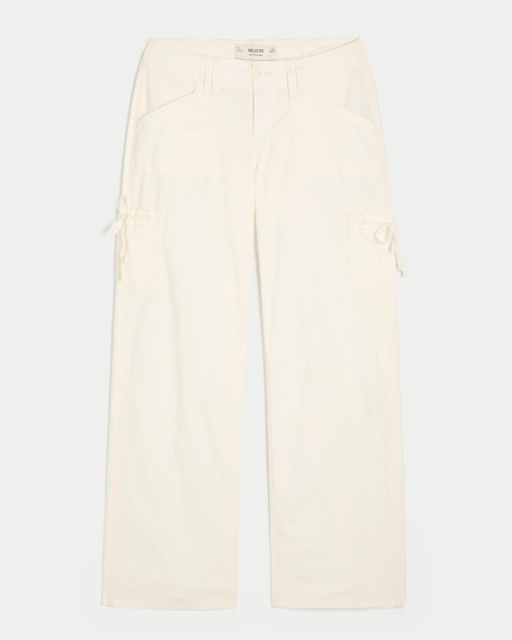 Hollister Natural Low-rise Lace Trim Baggy Pants