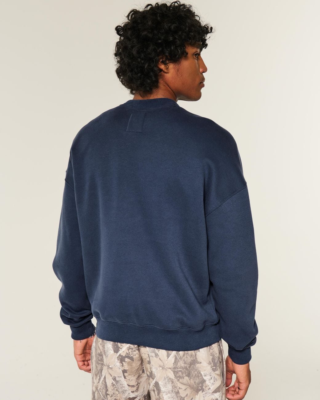 Hollister Blue Boxy Manchester City Fc Graphic Crew Sweatshirt for men