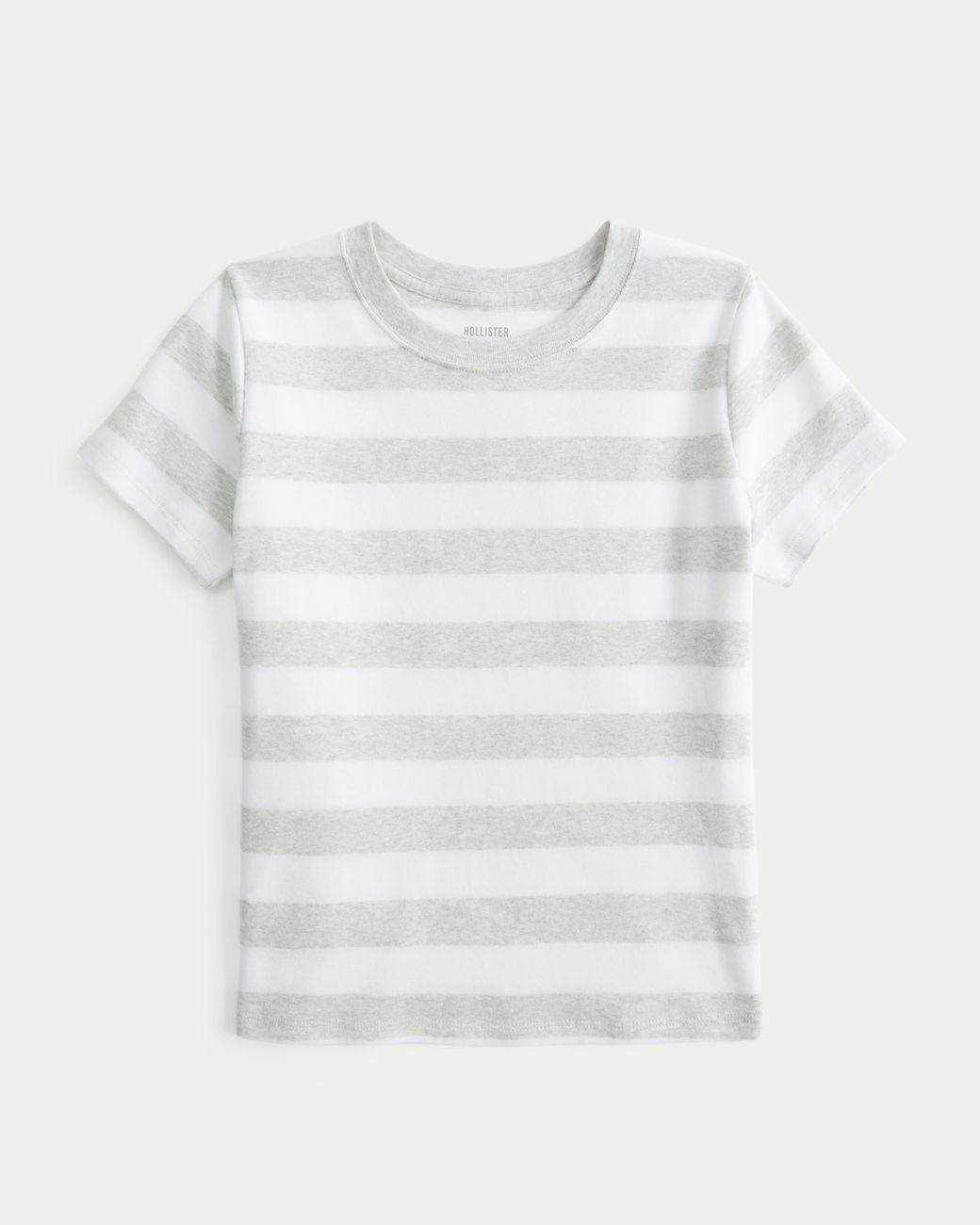 Hollister White 100% Cotton Crew Baby Tee