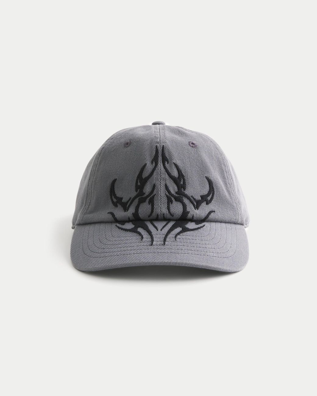 Hollister Gray Tattoo Embroidery Baseball Hat for men