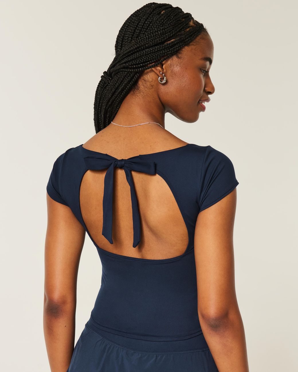Hollister Blue Gilly Hicks Active Tie-back Ballet Top