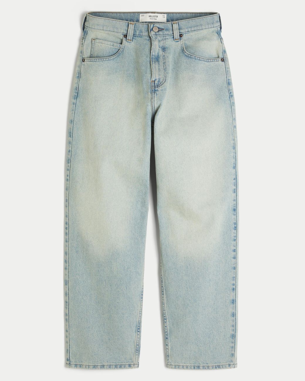 Hollister Blue Light Wash Skater Baggy Jeans for men