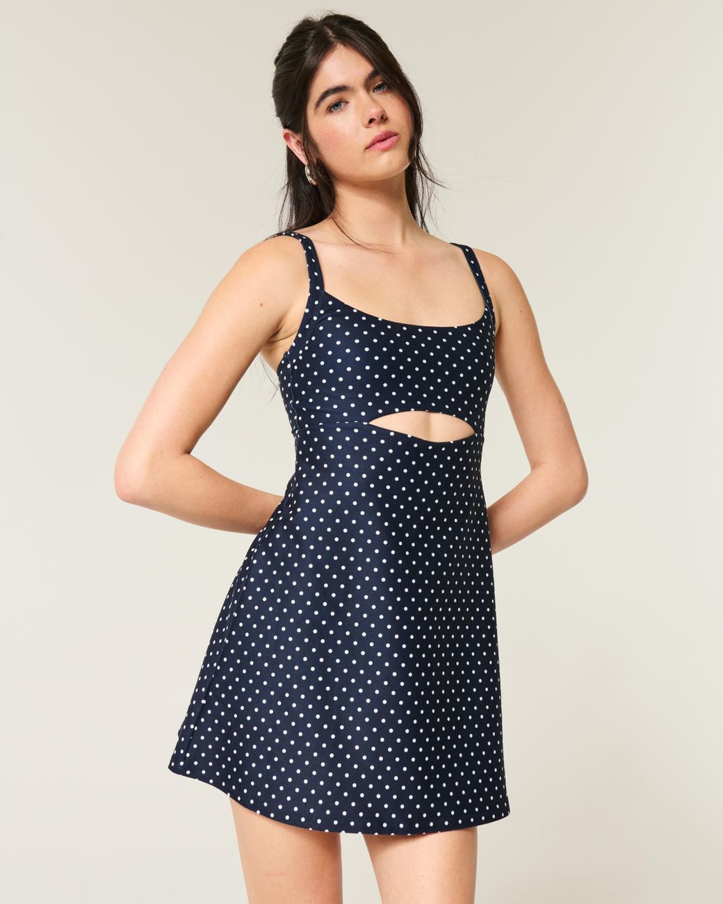 hollister blue polka dot dress NWT HOLLISTER polka dot dress blue large