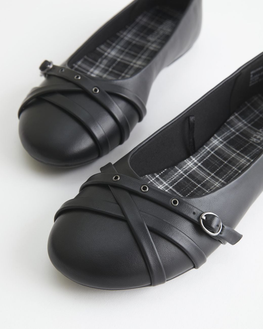 Hollister Black Faux Leather Flats