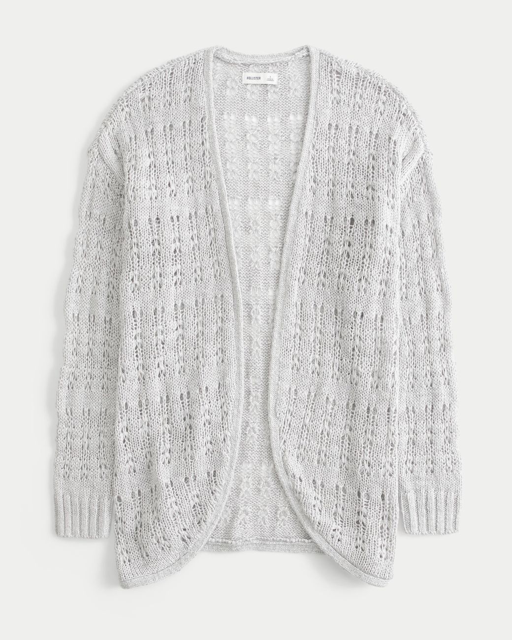 Hollister Gray Long-length No-close Cardigan