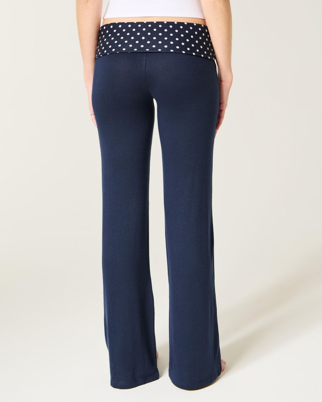 Hollister Blue Always Cozy Foldover Flare Pants