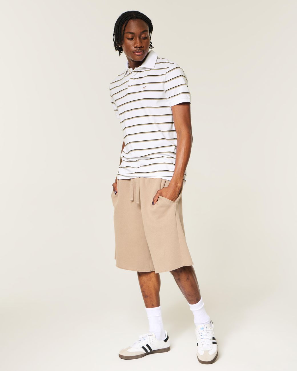 Hollister Gray Icon Polo for men
