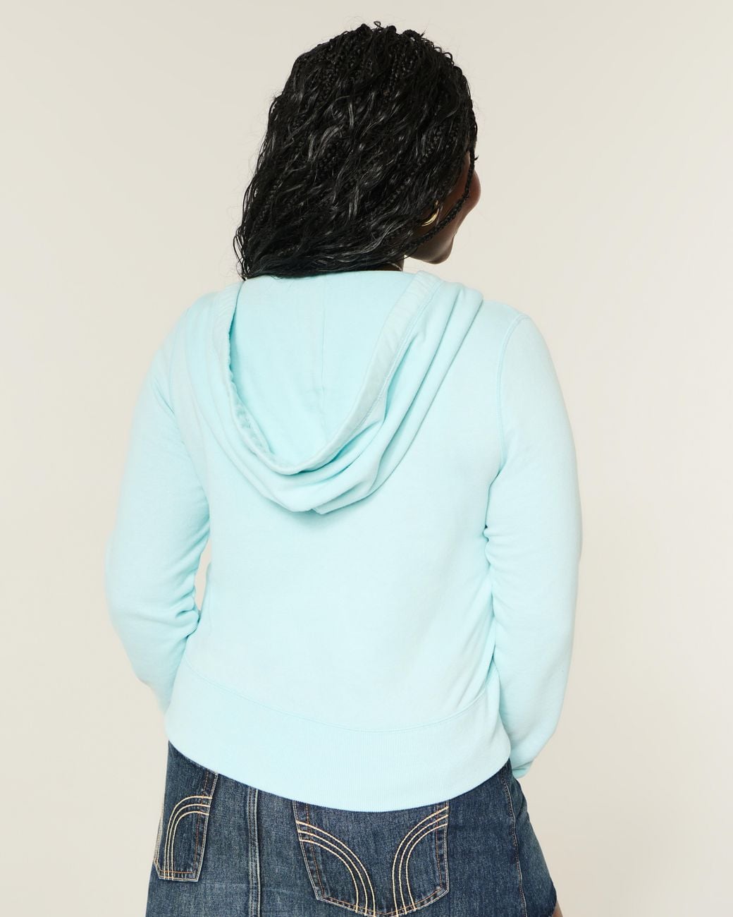 Hollister Easy V-neck Hoodie in Blue | Lyst UK