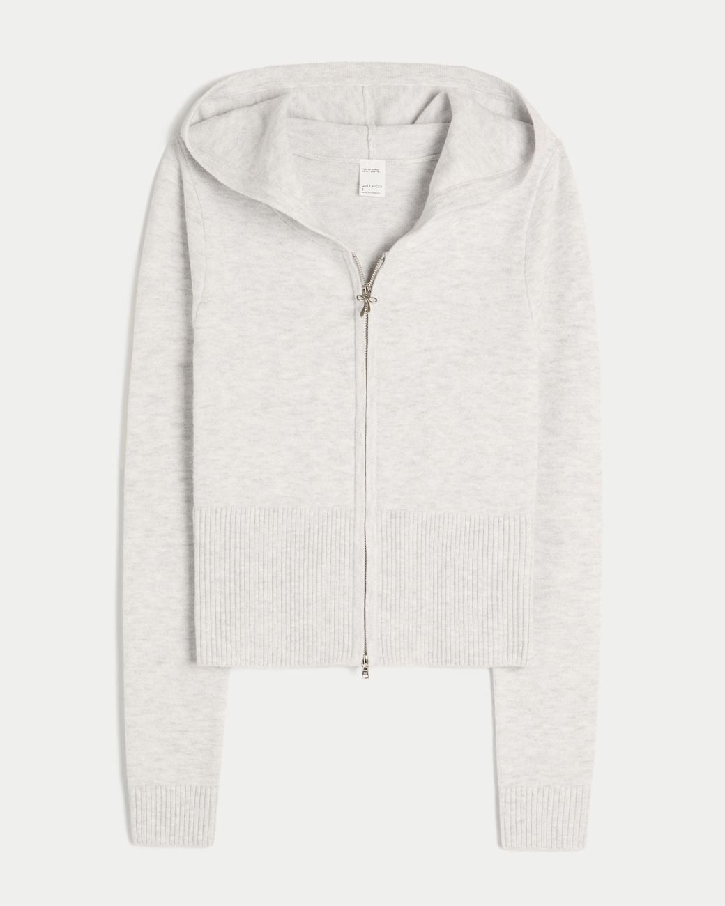 Hollister White Gilly Hicks Zip-up Sweater Hoodie