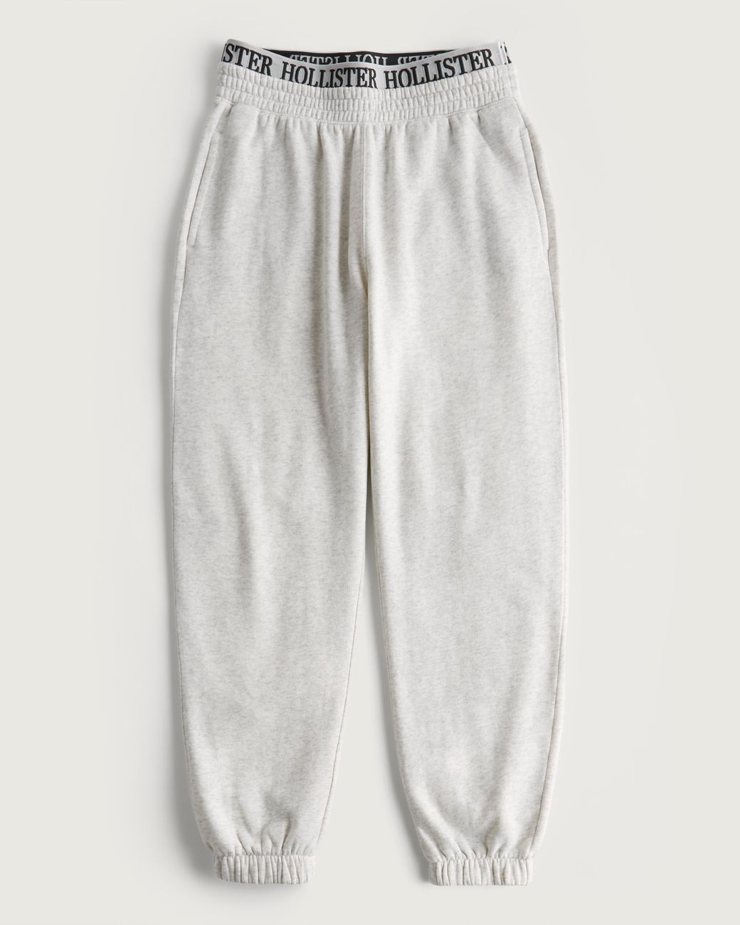 Mid rise fleece joggers hollister sale