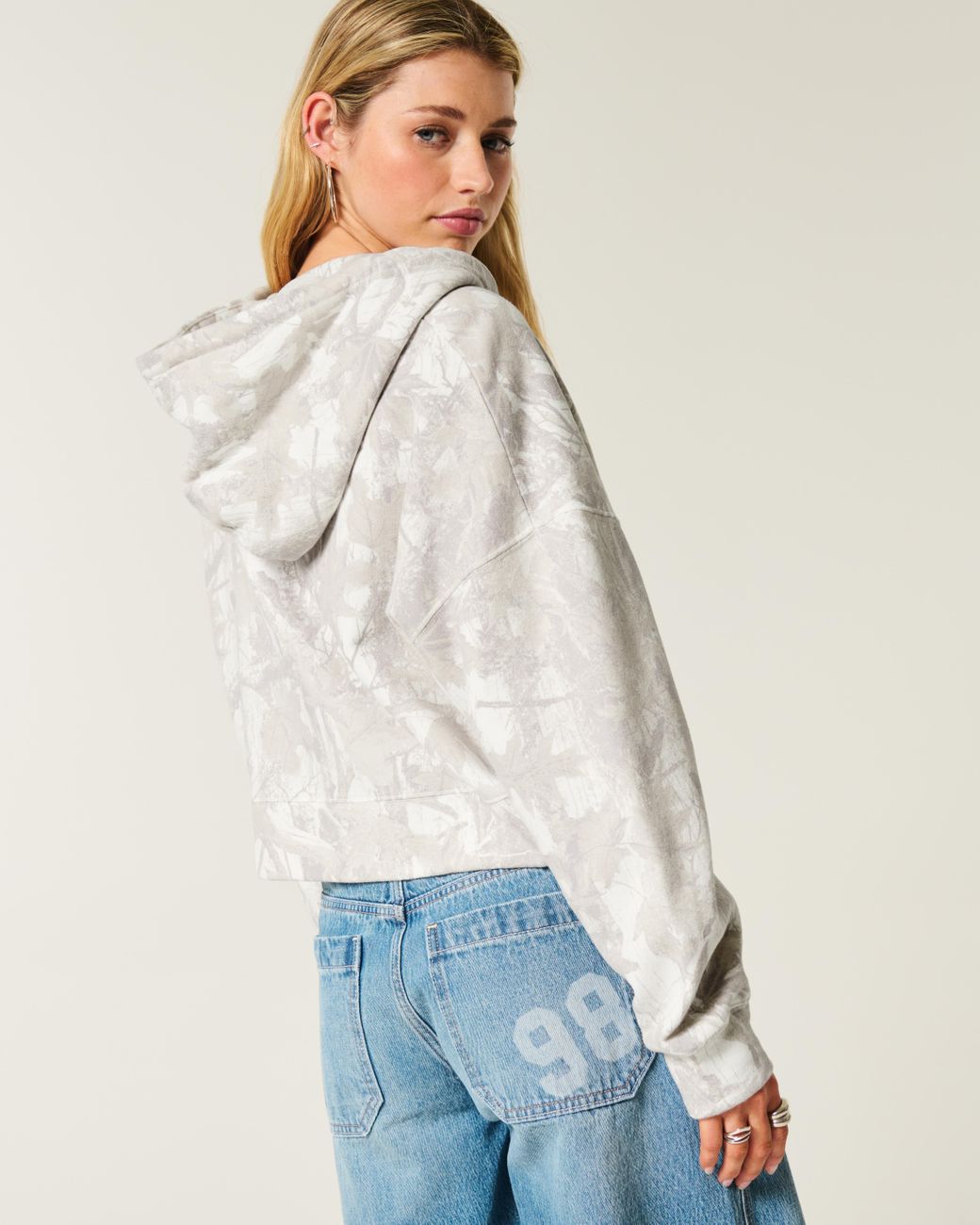 White Camo Hoodie Hollister Graphic Hoodie Hollister White Camo