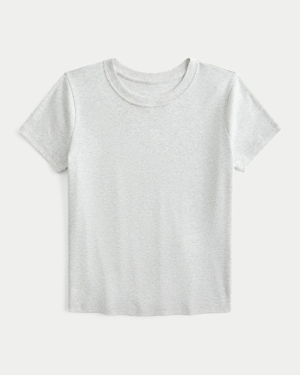 Hollister White 100% Cotton Crew Baby Tee