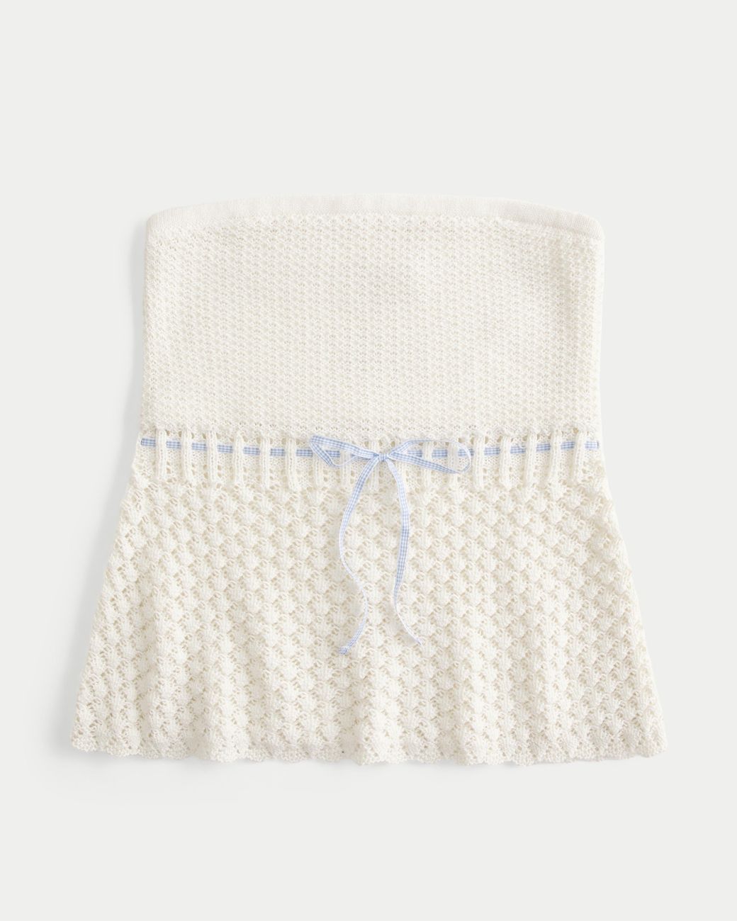 Hollister Natural Crochet-style Strapless Sweater Tube Top