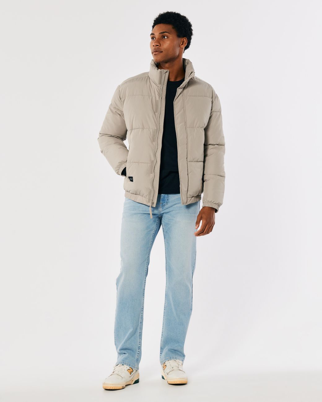 Mock neck 2024 puffer jacket hollister