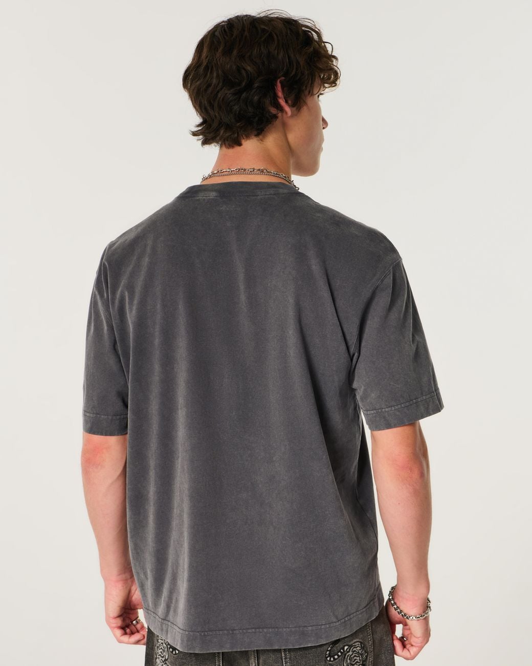 Hollister Black Boxy Heavyweight No Fear Graphic Tee for men