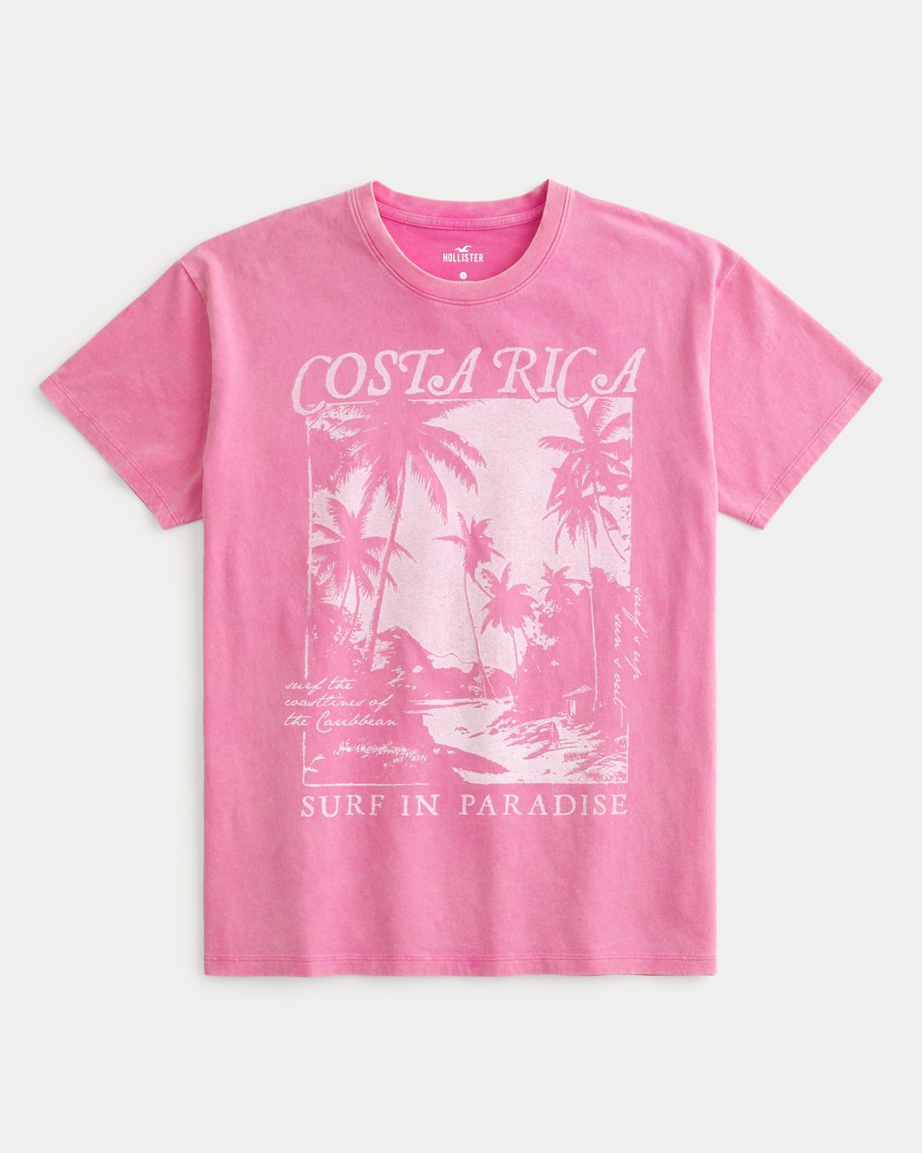 Hollister Oversized Costa Rica Graphic Tee in Pink Lyst UK