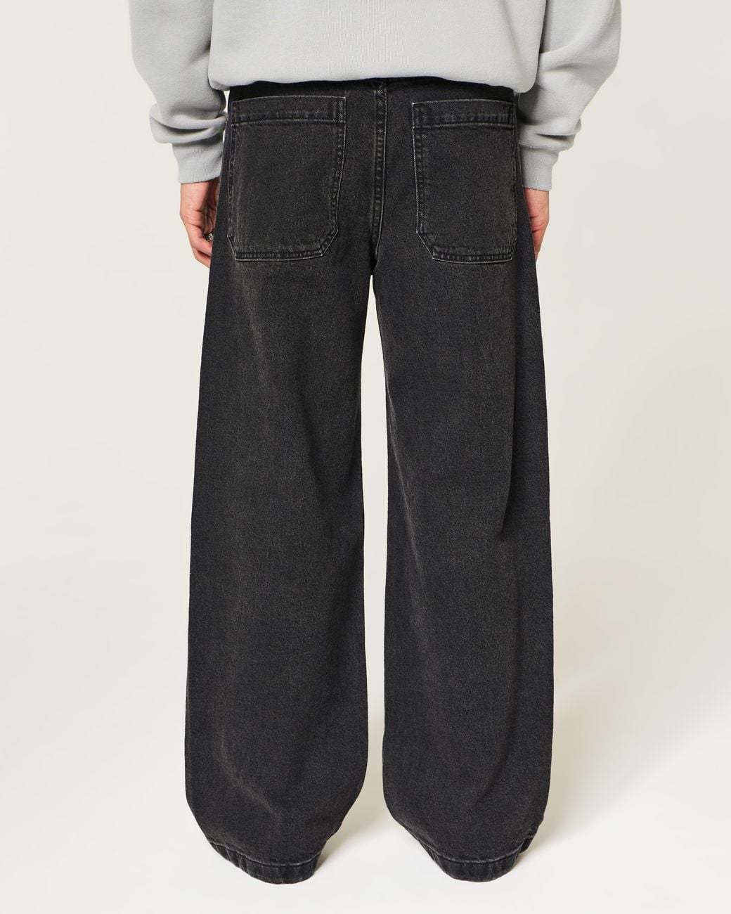 Hollister Black Super Baggy Jeans for men