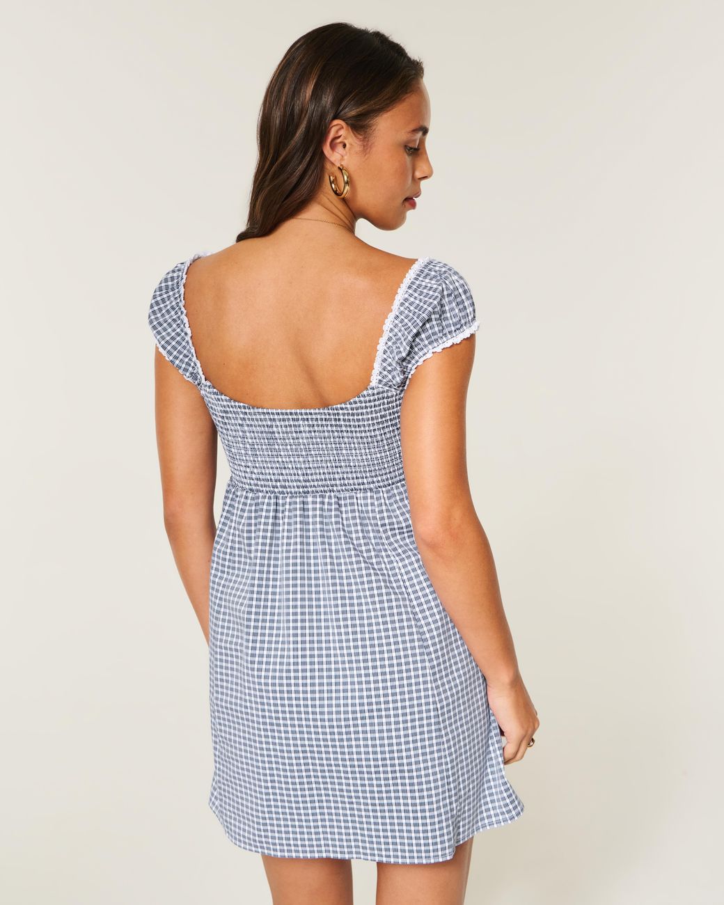 Hollister Blue Henley Shirt Mini Dress