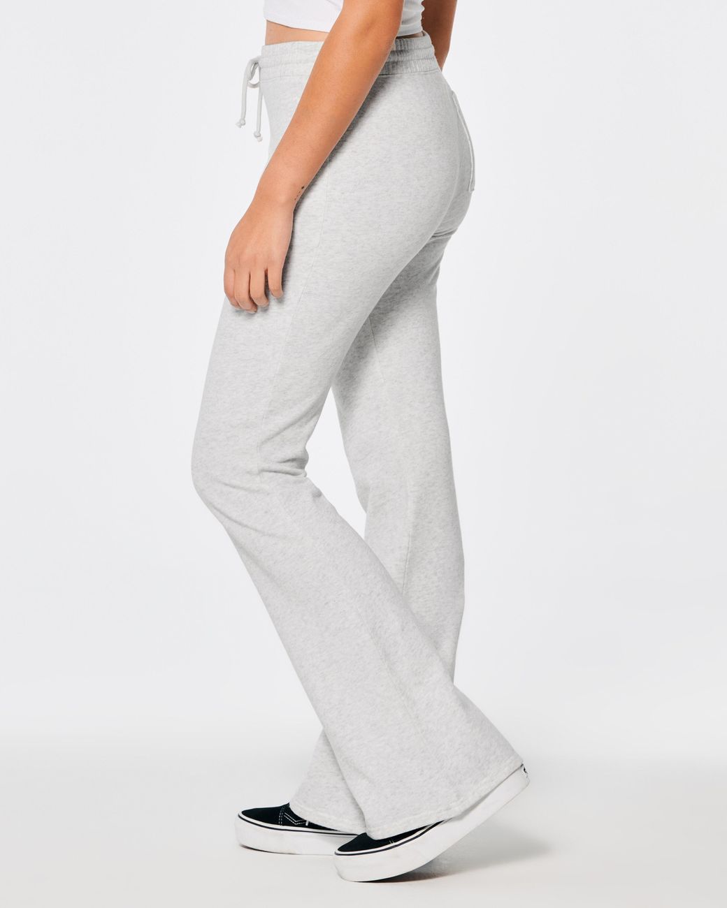Hollister Ultra High-rise Fleece Flare Pants in White