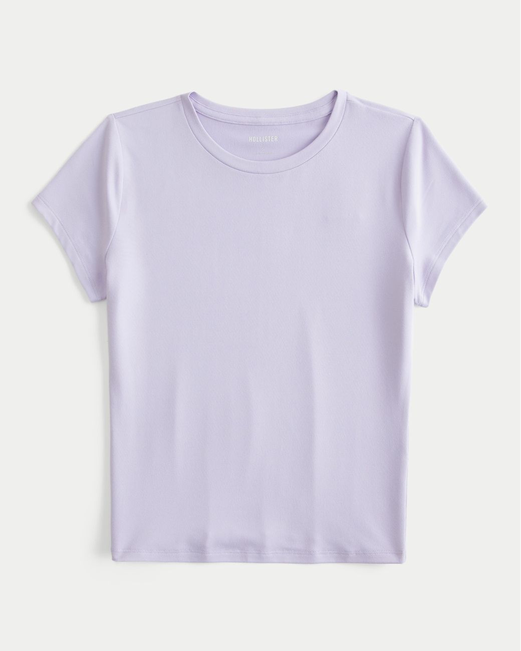 Hollister Purple Seamless Fabric Crew Baby Tee