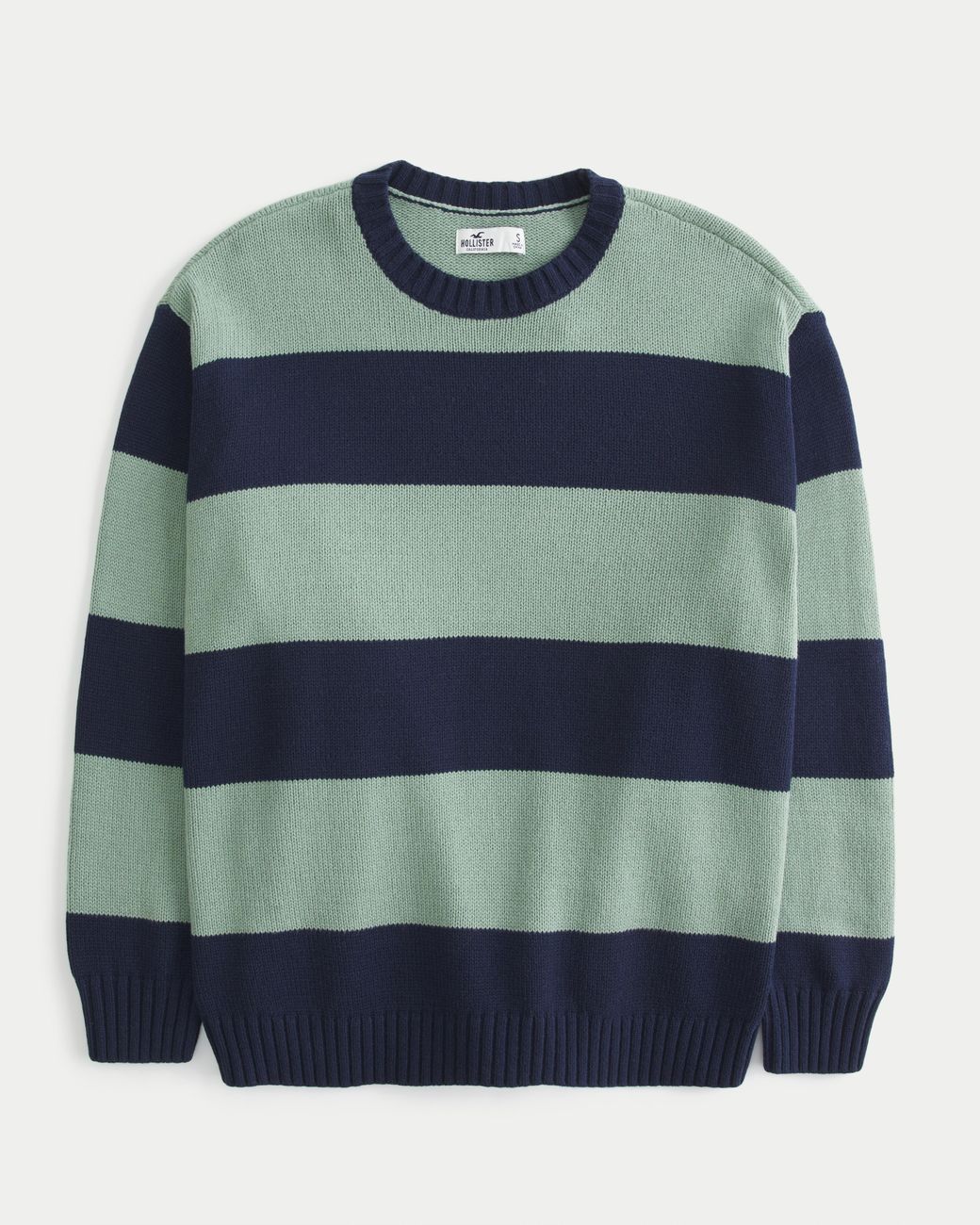 Hollister Oversized Crew Sweater in Blue Lyst UK