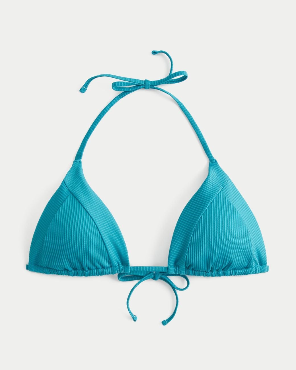 Hollister Blue Rib Multi-way Triangle Bikini Top