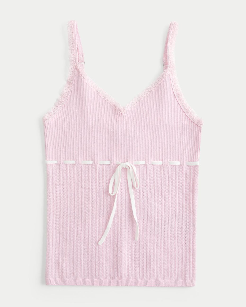 Hollister Pink Tie-front Sweater Tank