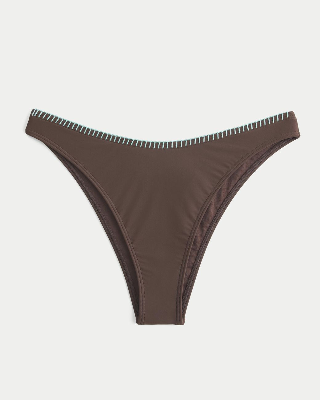 Hollister Brown Stitched High-leg Cheekiest Bikini Bottom