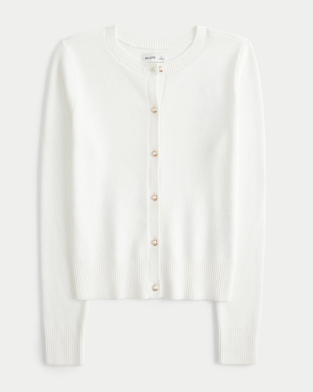 Hollister White Fy Cloud Crew Cardigan