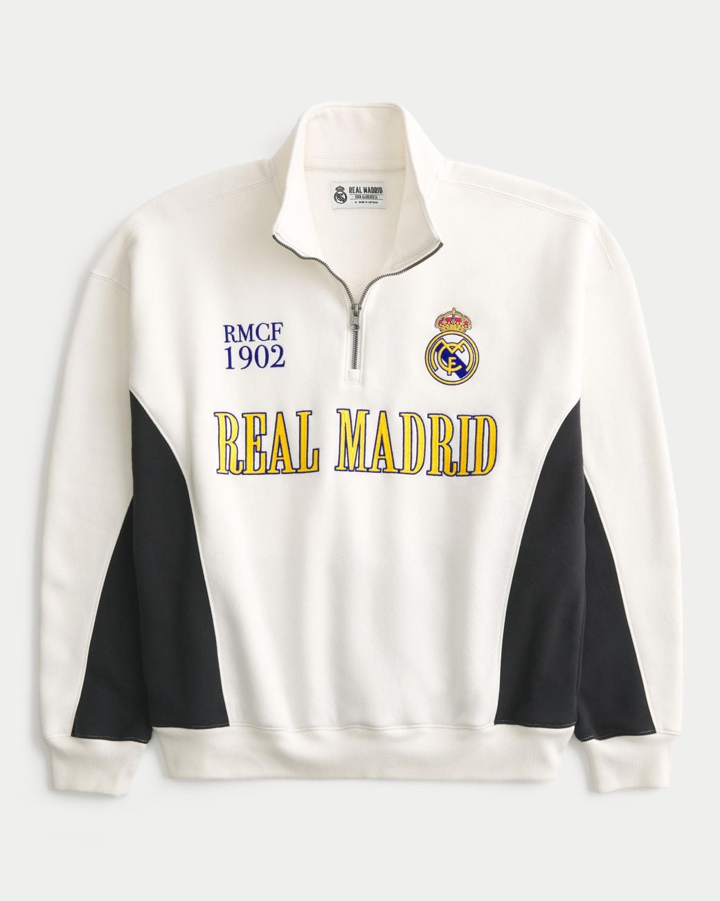 Hollister Natural Real Madrid Cf Graphic Quarter-zip Sweatshirt for men