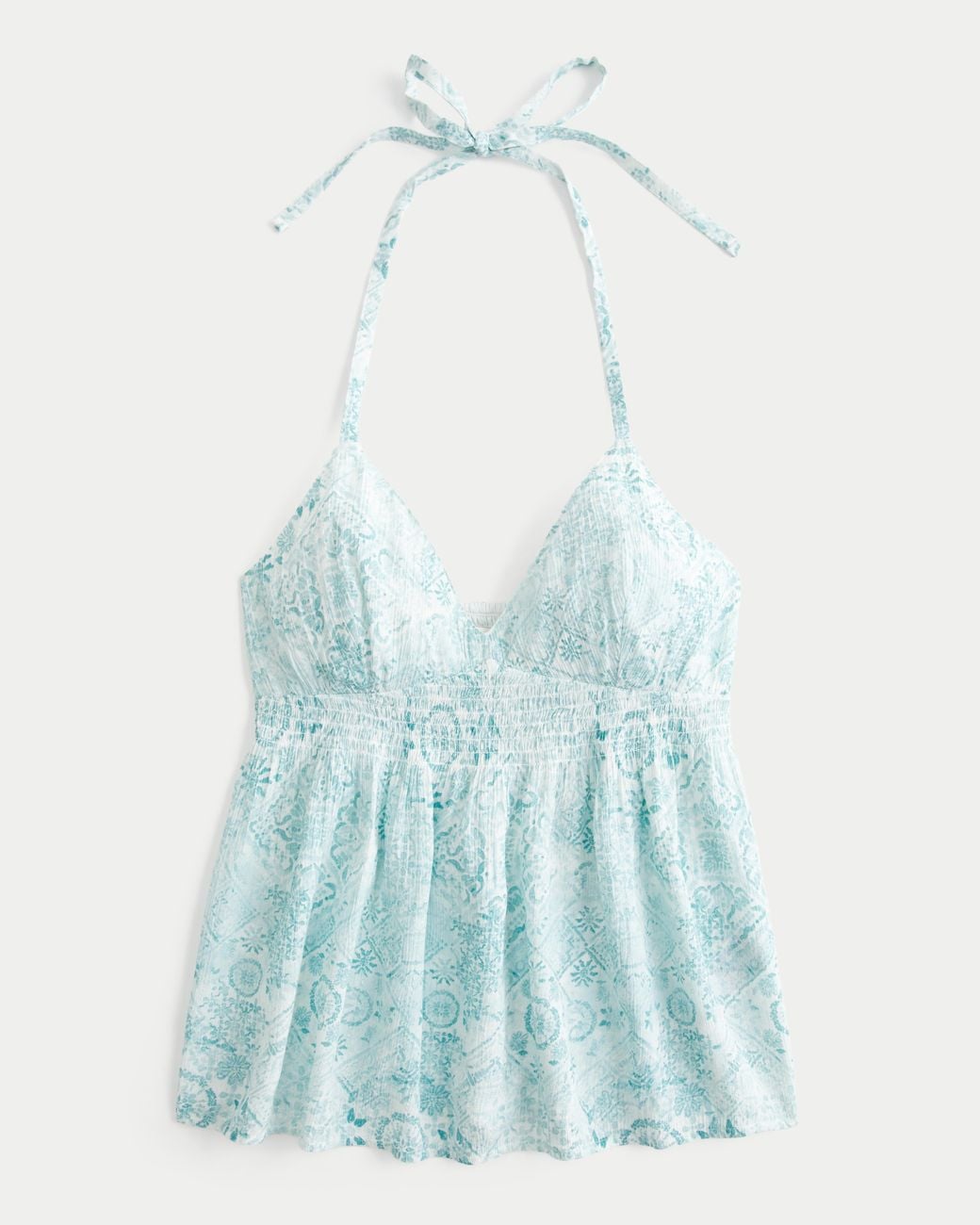 Hollister Blue Halter Babydoll Top