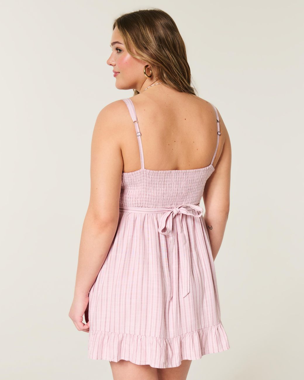 Hollister Pink Button Front Mini Dress