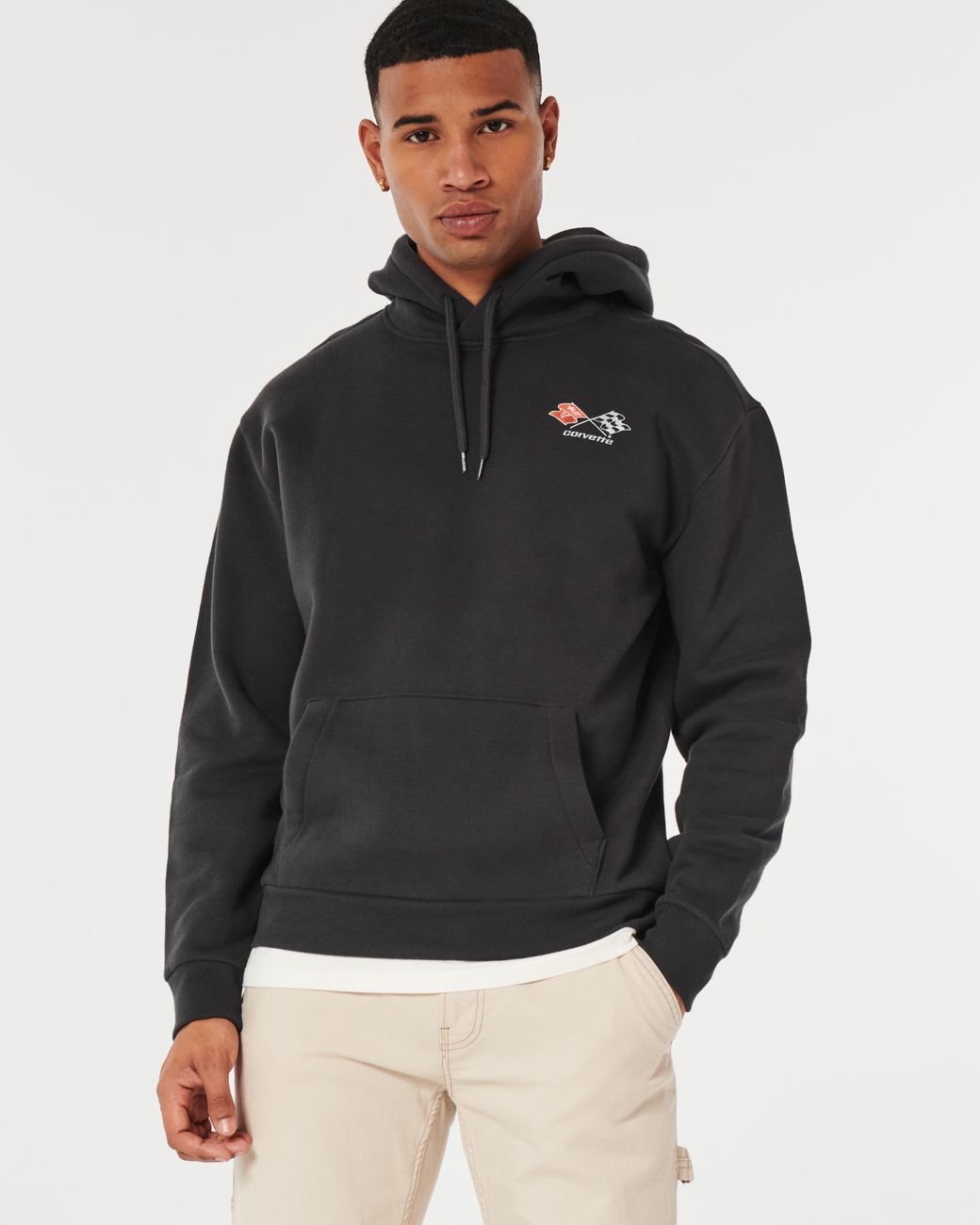 Hollister Relaxed Corvette Graphic Hoodie in Black for Men Lyst UK