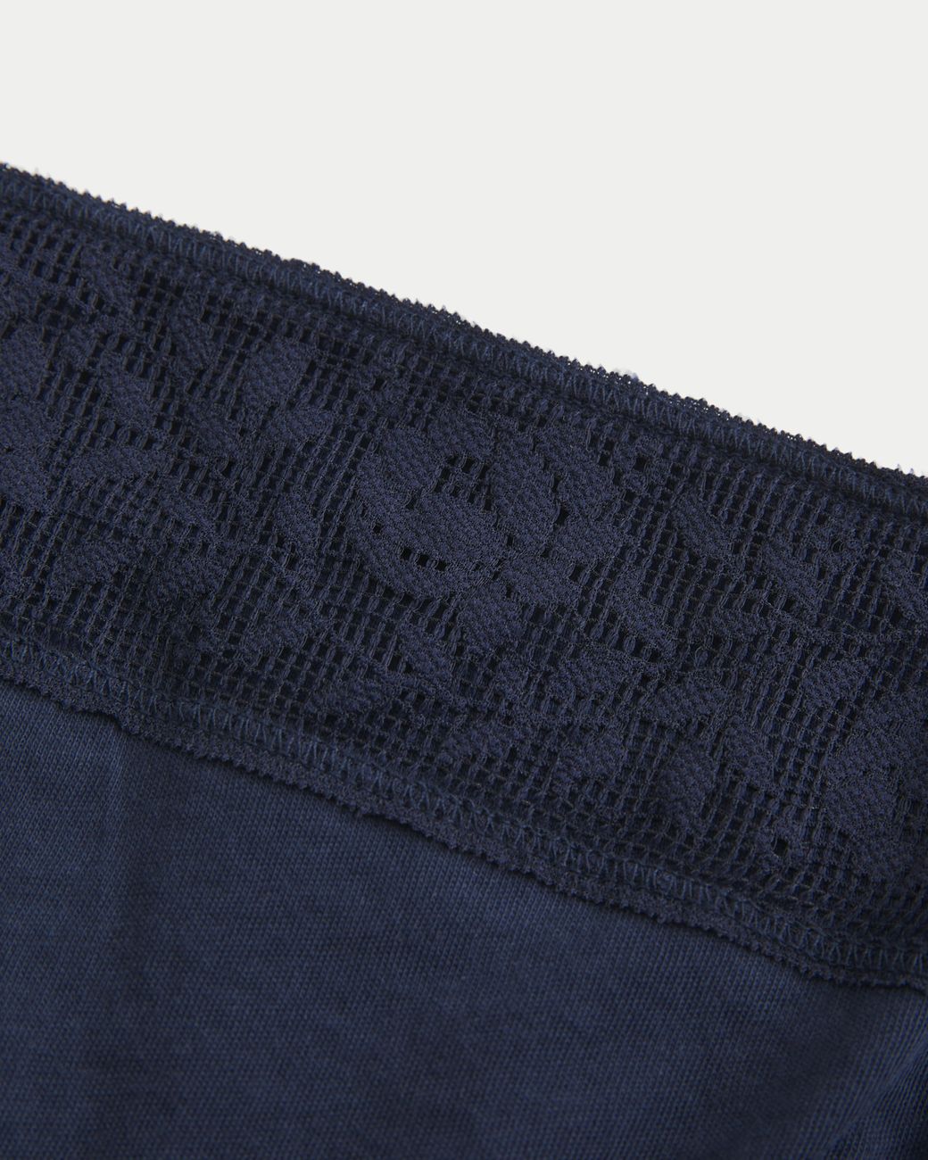 Hollister Blue Easy Lace Trim Babydoll Top