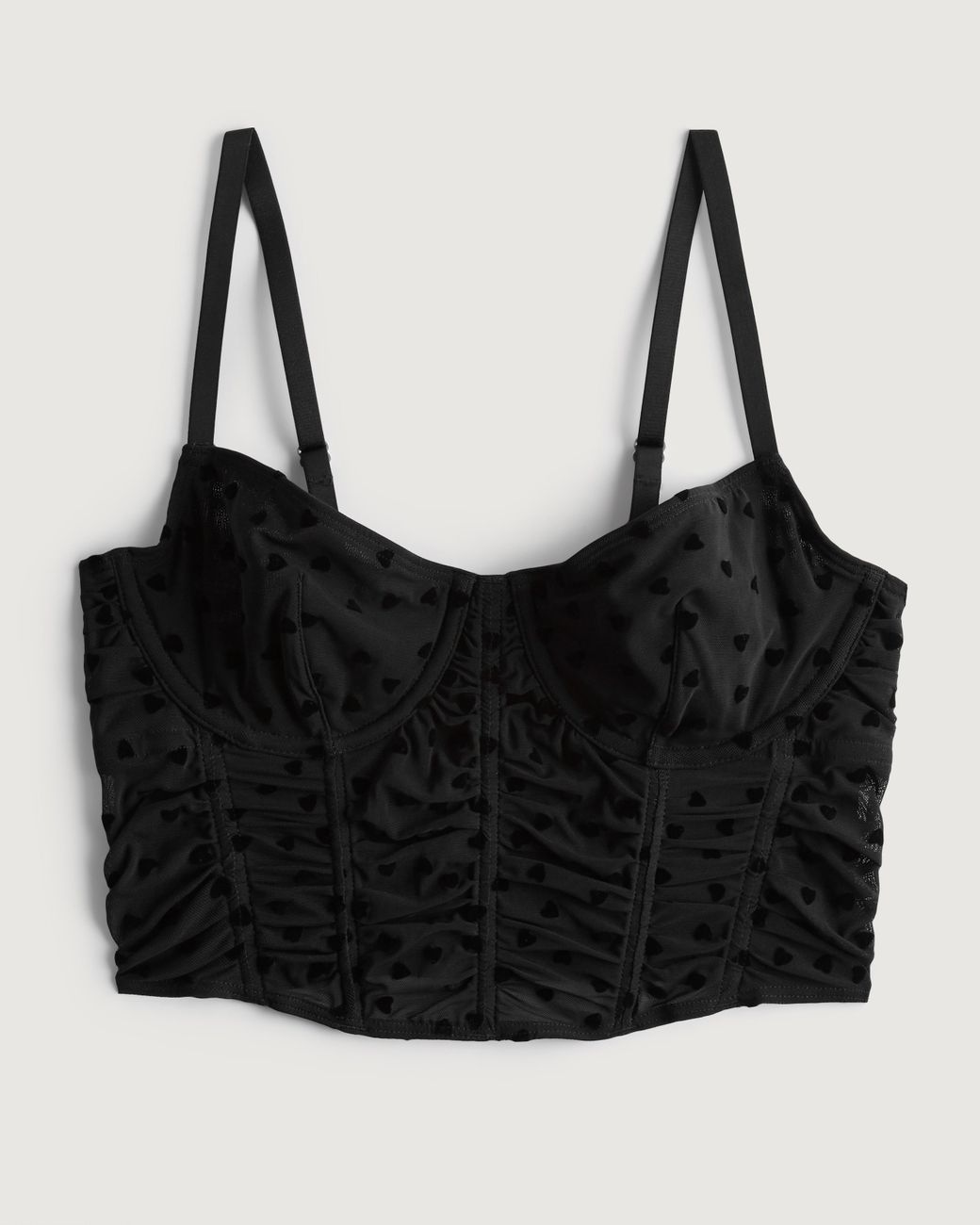 Gilly Hicks FLORAL LACE TRIANGLE LONGLINE - Bustier - black