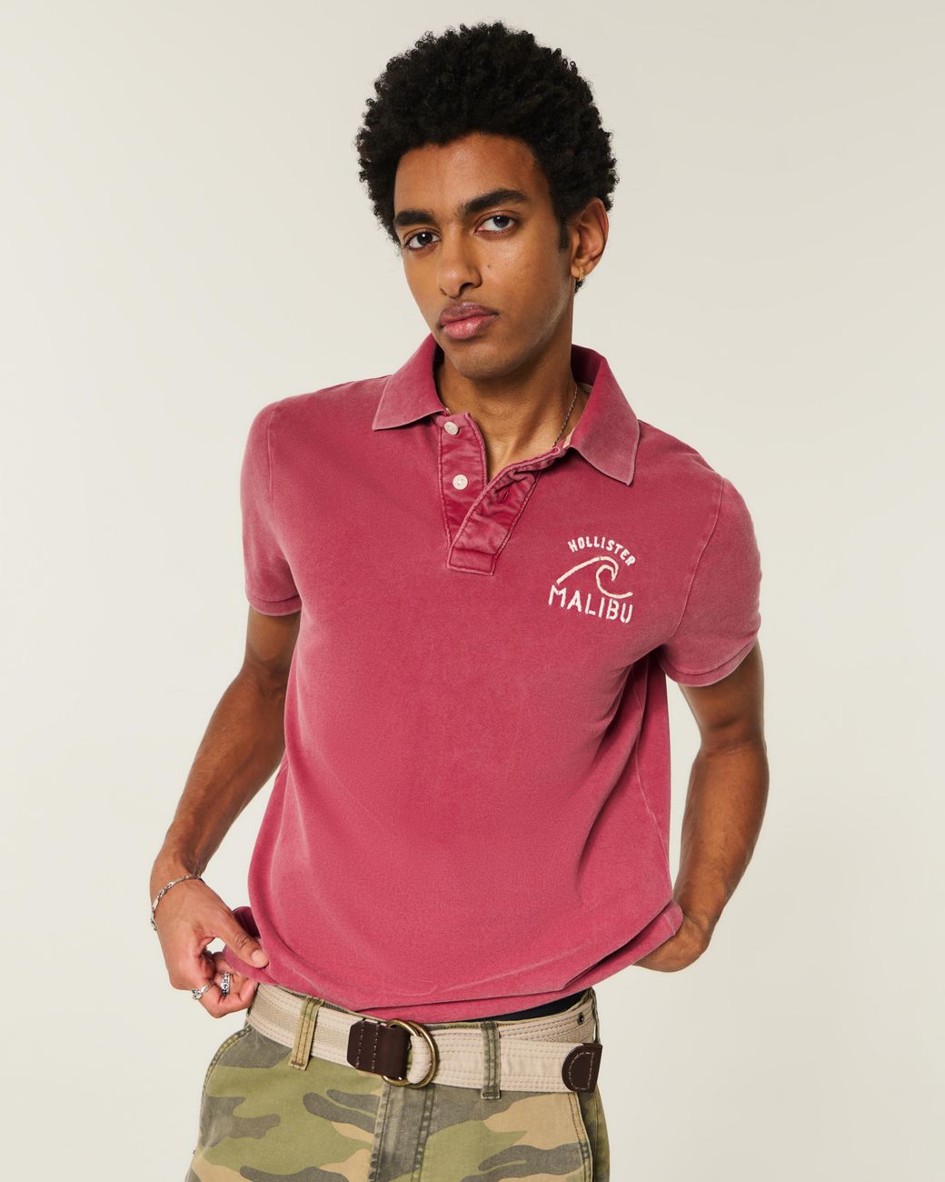 Hollister Red Logo Graphic Polo for men