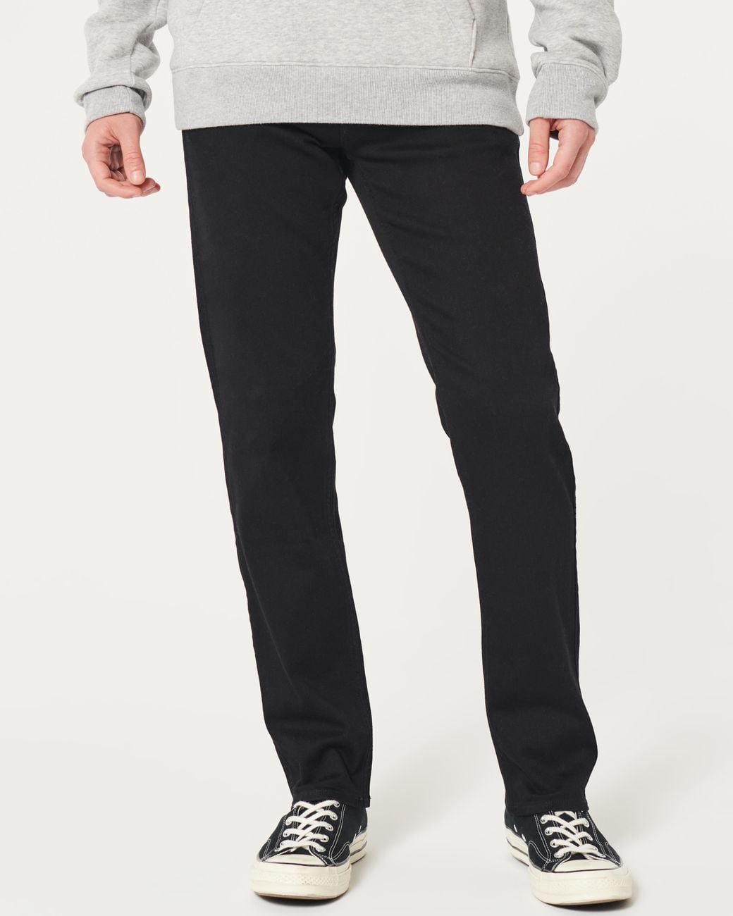 Hollister Black No Fade Slim Straight Jeans for men
