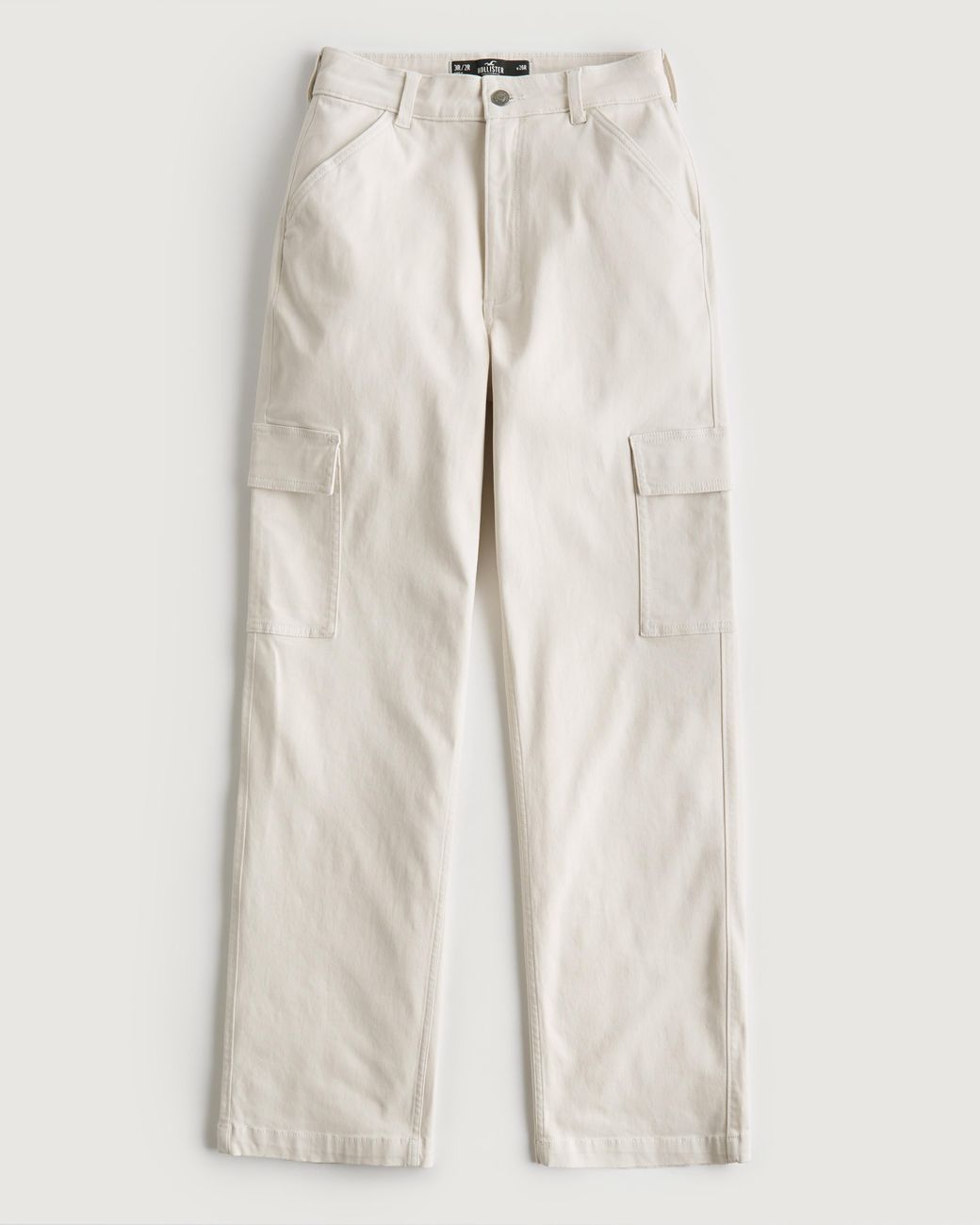 Hollister Ultra High rise Cargo Dad Pants in Natural Lyst UK