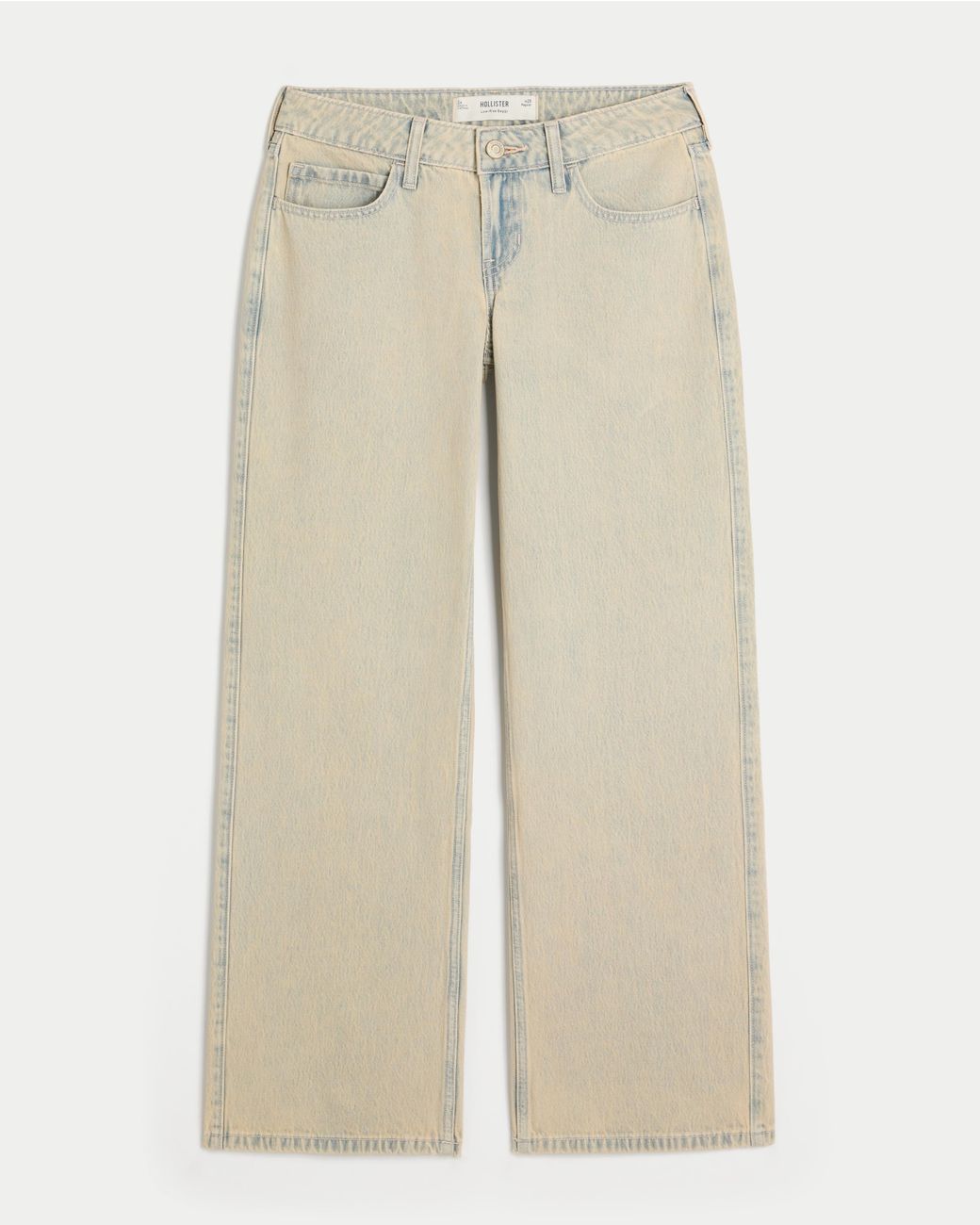 Hollister Natural Low-rise Light Wash Baggy Jeans