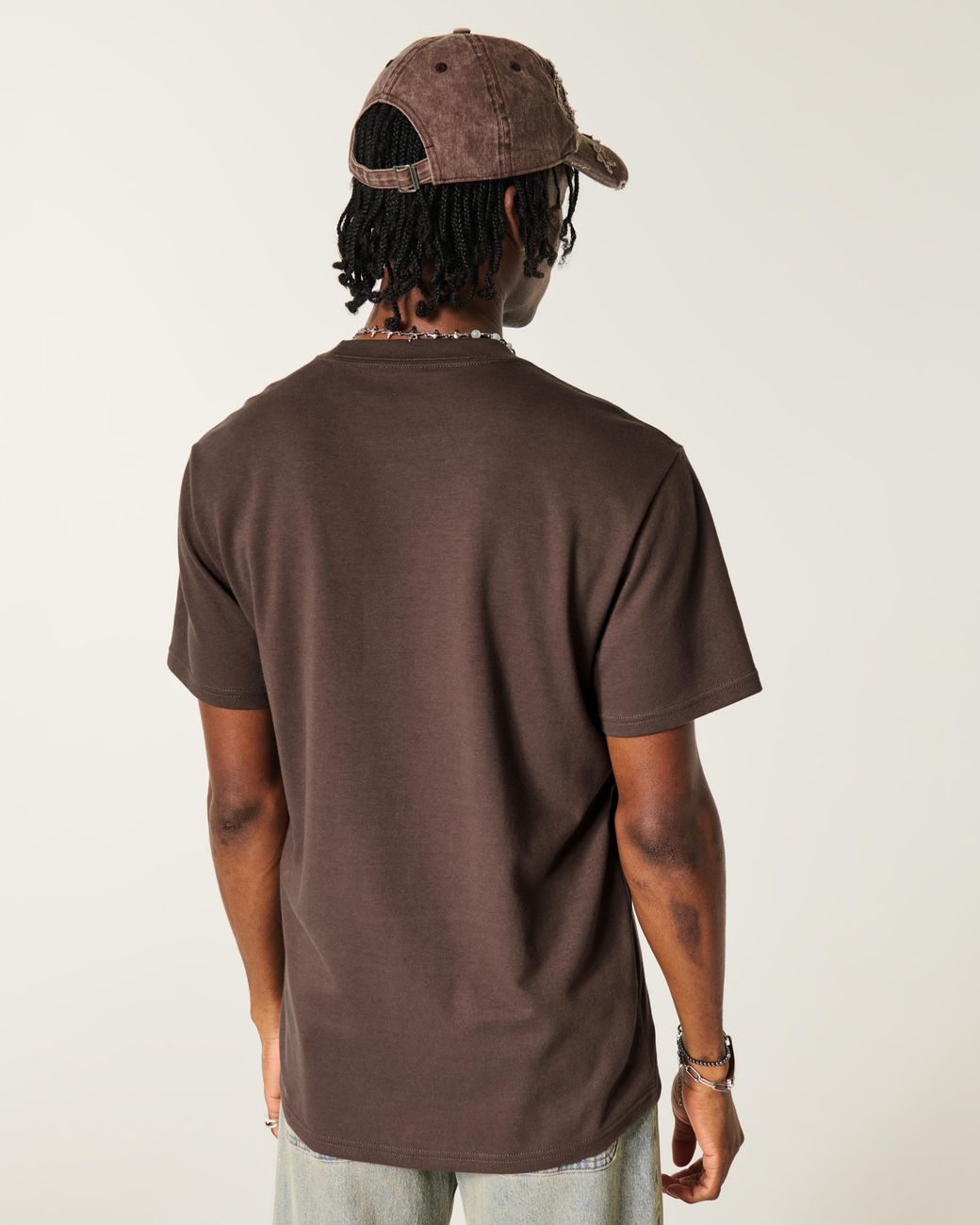 Hollister Brown Relaxed Everyday Tee for men
