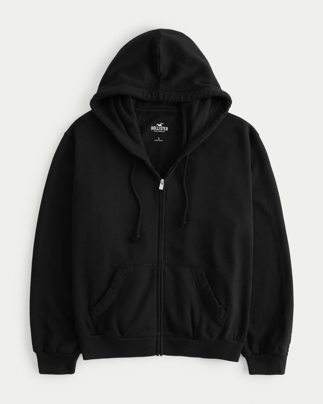 Hollister Feel Good Easy Zip up Hoodie in Black Lyst UK