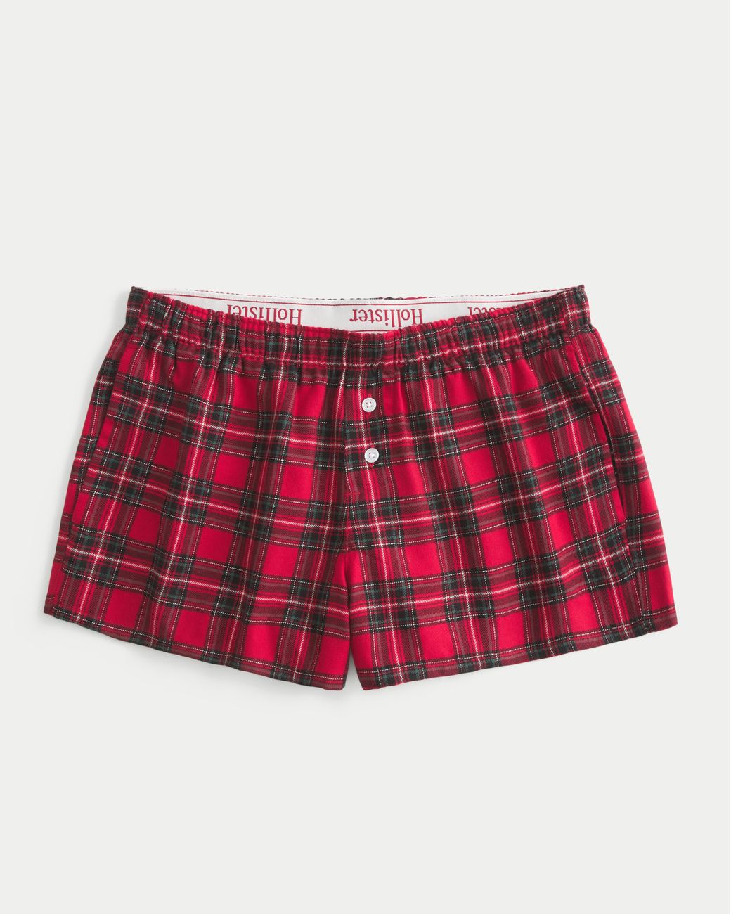 Hollister Red Flannel Boxer Shorts