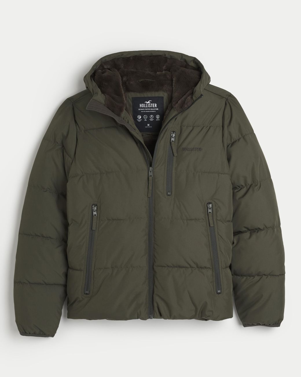 Hollister Ultimate Cozy lined Puffer Jacket in Green for Men Lyst UK