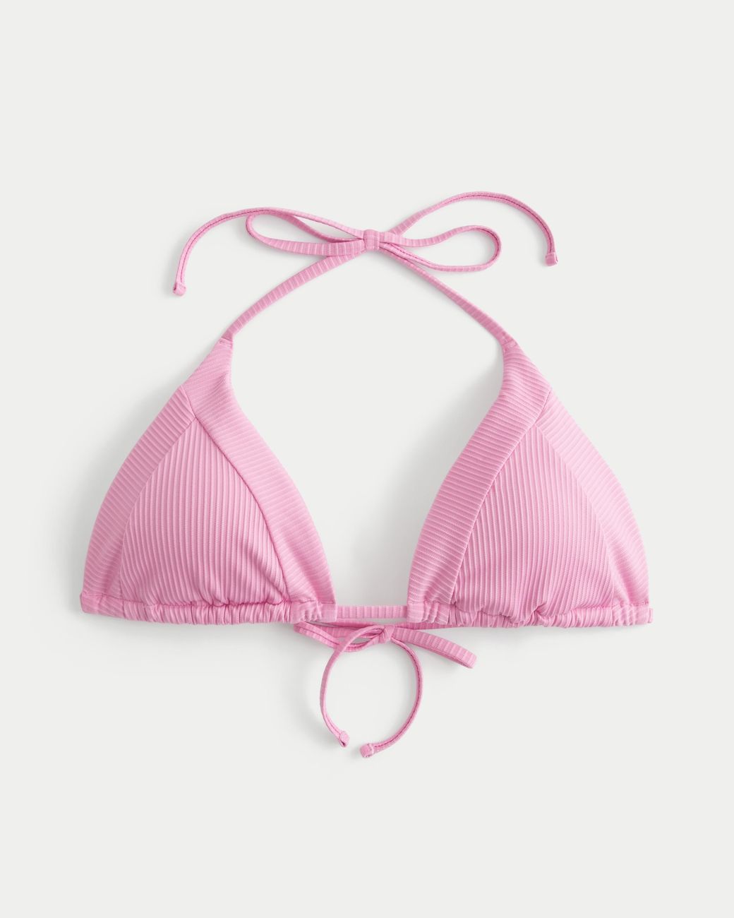 Hollister Pink Rib Multi-way Triangle Bikini Top
