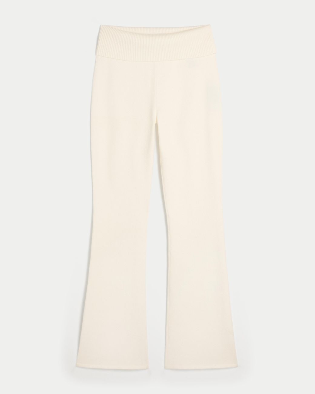 Hollister Natural Gilly Hicks Sweater-knit Foldover Bootcut Pants