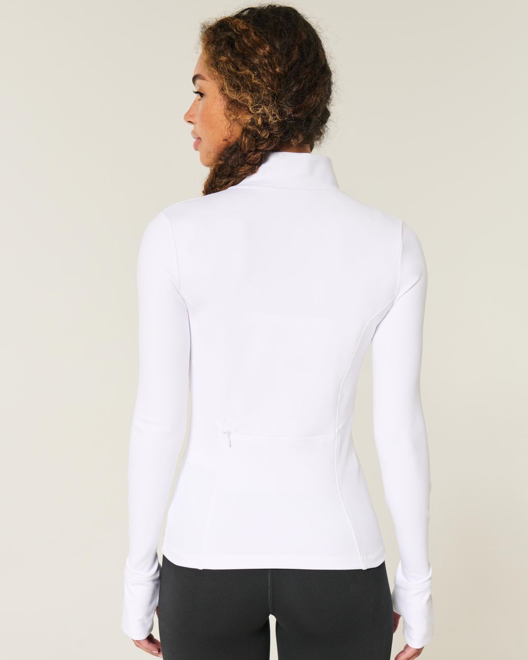 Hollister White Gilly Hicks Active Recharge Slim & Snatched Full-zip