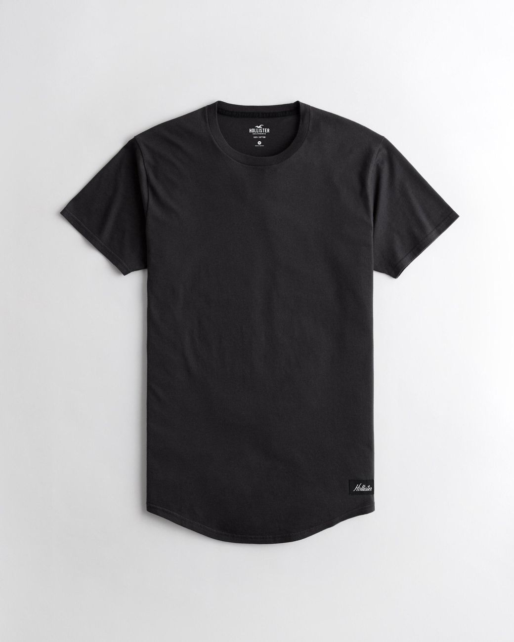Hollister Longline Curved Hem T shirt in Black for Men Lyst UK