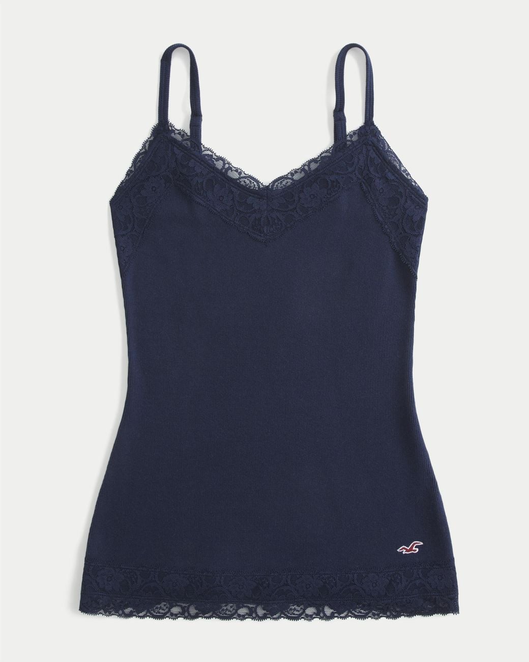 Hollister Blue Lace Trim Layering Cami